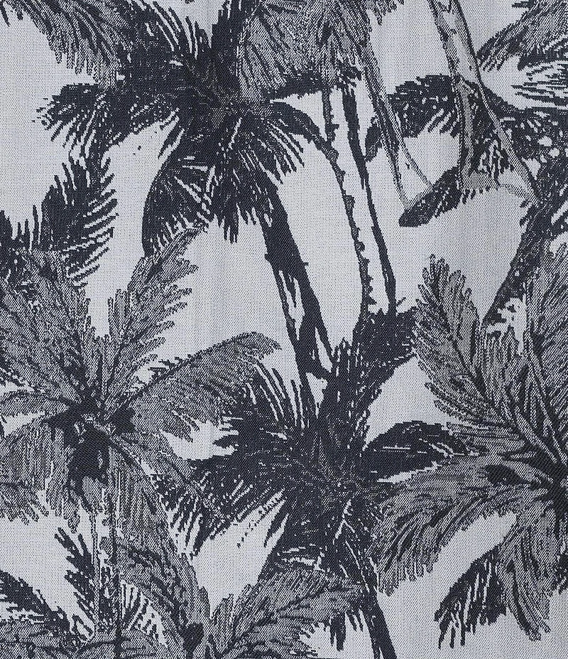 Caribbean Palm Tree Print Short Sleeve Woven Camp Shirt