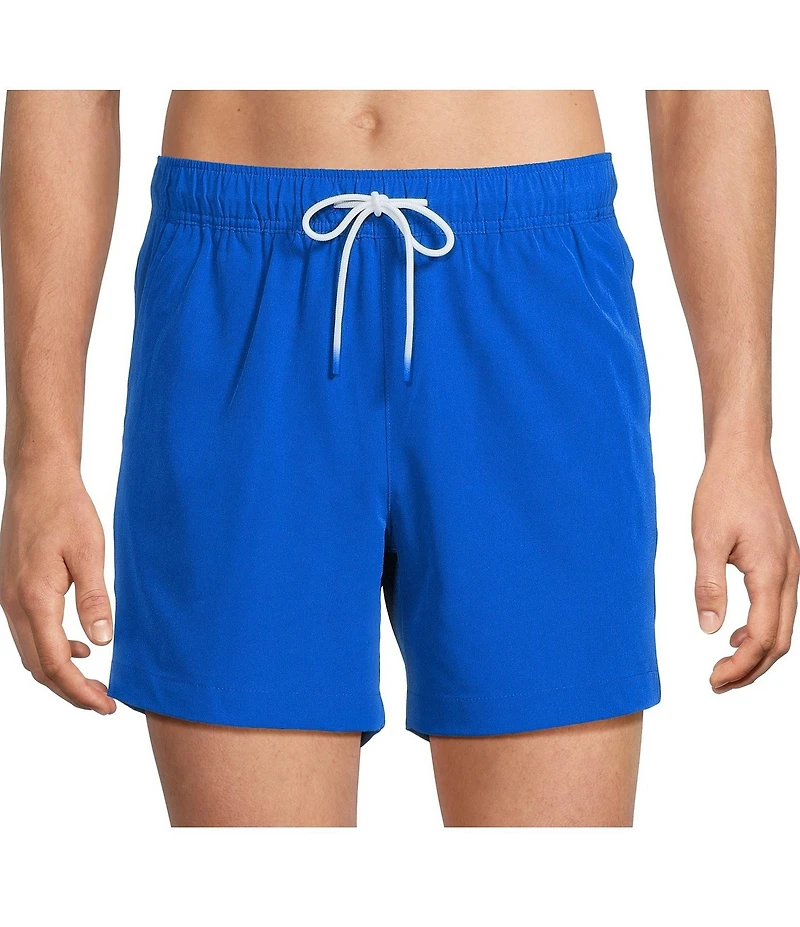 Caribbean Palmsway 6#double; Solid Swim Trunks