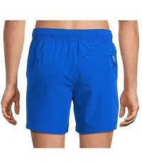 Caribbean Palmsway 6#double; Solid Swim Trunks