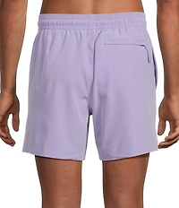 Caribbean Palmsway 6#double; Solid Swim Trunks