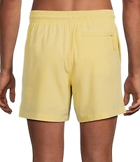 Caribbean Palmsway 6#double; Solid Swim Trunks