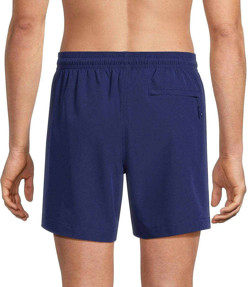 Caribbean Palmsway 6#double; Solid Swim Trunks