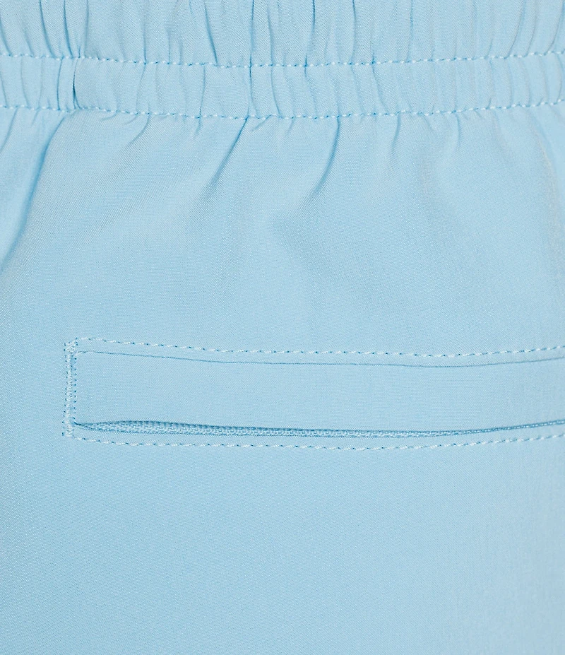 Caribbean Palmsway 6#double; Solid Swim Trunks