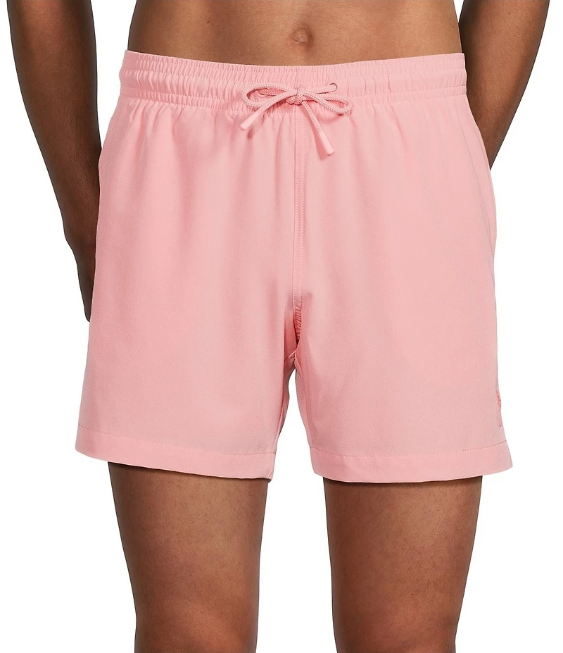 Caribbean Palmsway 6#double; Solid Swim Trunks