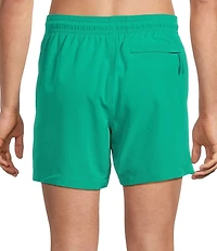 Caribbean Palmsway 6#double; Solid Swim Trunks