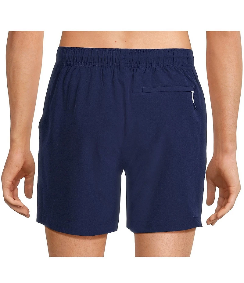 Caribbean Palmsway 6#double; Solid Swim Trunks