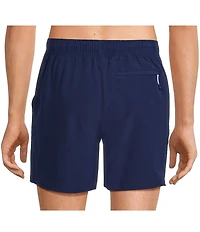 Caribbean Palmsway 6#double; Solid Swim Trunks