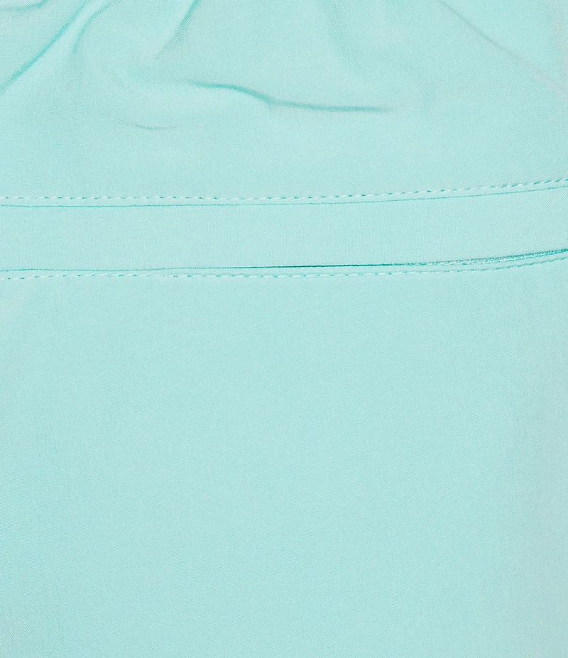 Caribbean Palmsway 6#double; Solid Swim Trunks