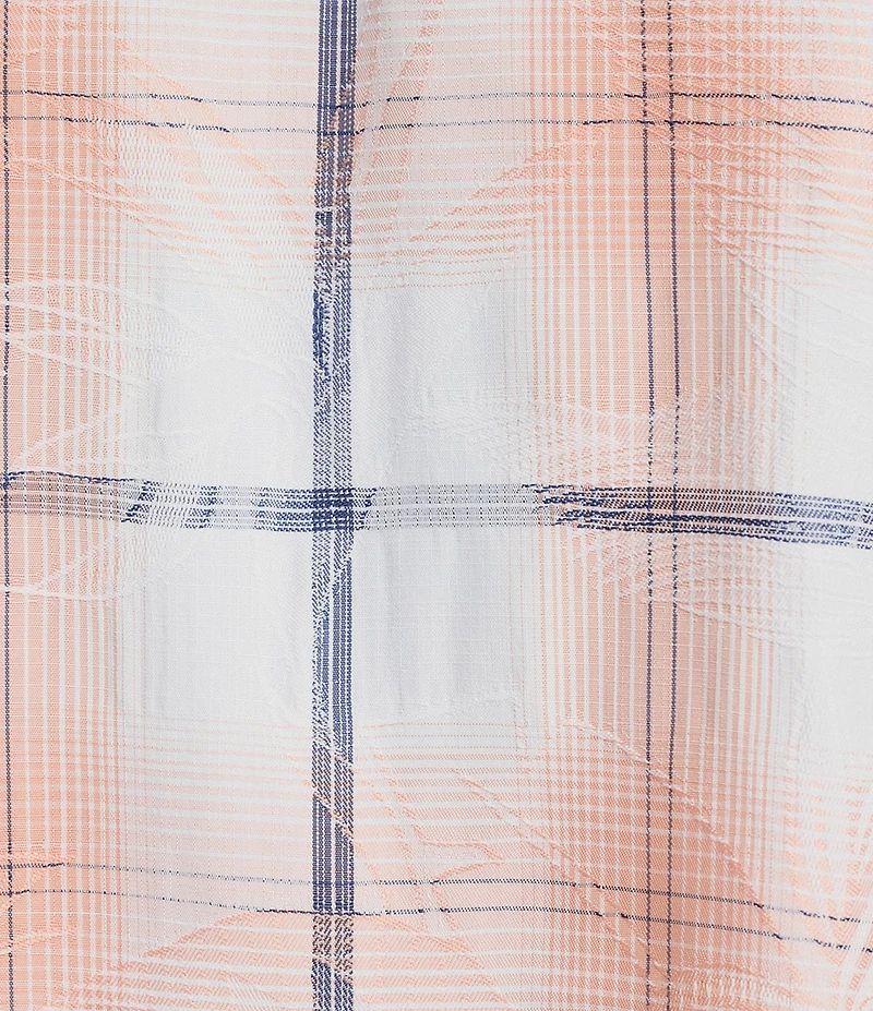 Caribbean Plaid Textured Short Sleeve Woven Shirt