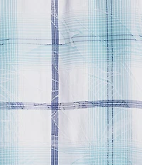 Caribbean Plaid Textured Short Sleeve Woven Shirt