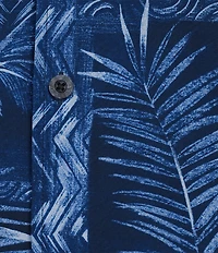 Caribbean Postcard Tropical Palm Cabana Camp Shirt