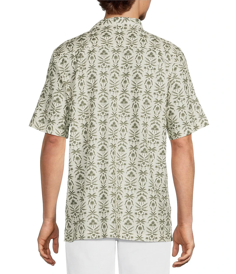 Caribbean Printed Short Sleeve Woven Camp Shirt