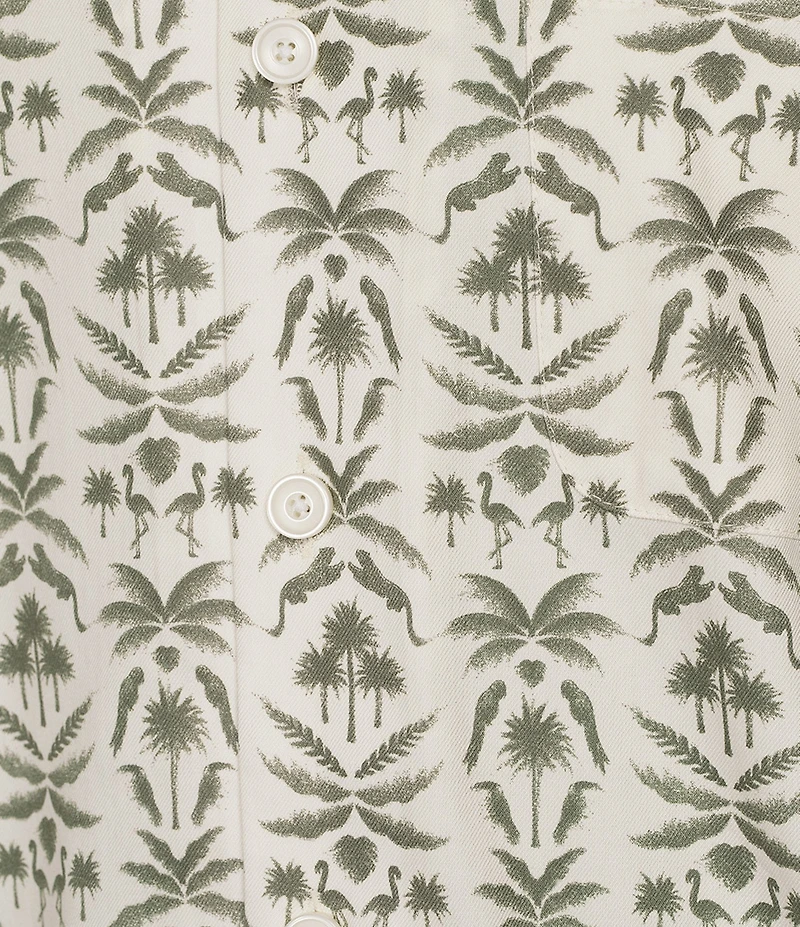 Caribbean Printed Short Sleeve Woven Camp Shirt