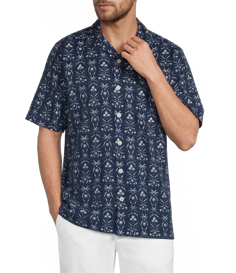 Caribbean Printed Short Sleeve Woven Camp Shirt