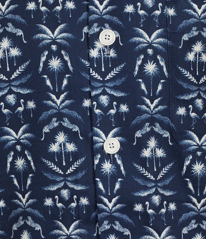 Caribbean Printed Short Sleeve Woven Camp Shirt