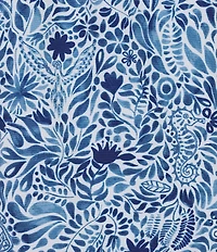 Caribbean Sea Creatures 6#double; Cabana Swim Trunks