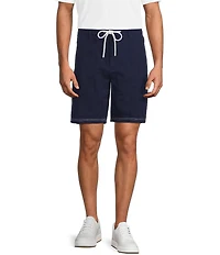 Caribbean Seersucker Embroidered 8#double; Inseam Shorts