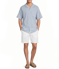 Caribbean Seersucker Short Sleeve Woven Camp Shirt