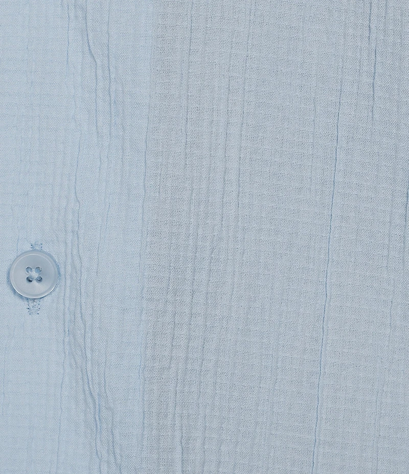 Caribbean Seersucker Short Sleeve Woven Camp Shirt