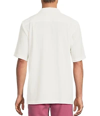 Caribbean Seersucker Short Sleeve Woven Camp Shirt