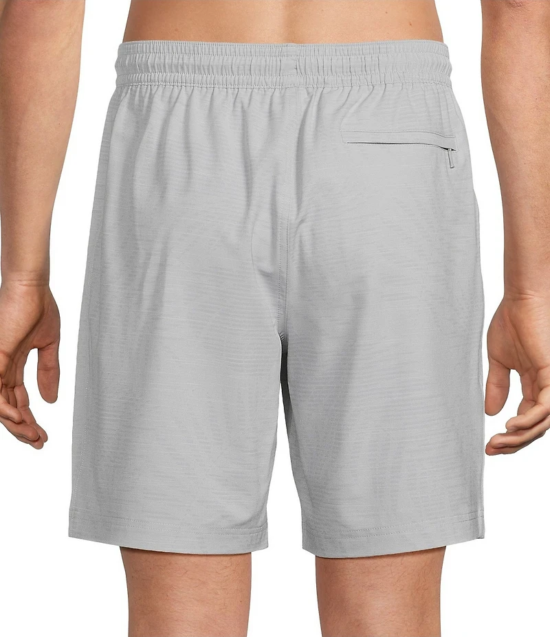 Caribbean Shadow Palm Print 8#double; Inseam Swim Trunks