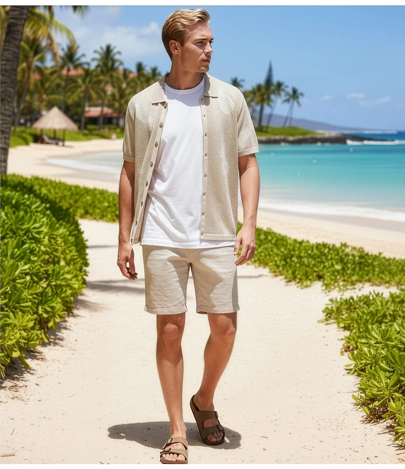 Caribbean Solid Cotton Short Sleeve T-Shirt