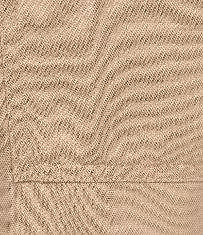 Caribbean Solid Flat Front Drawstring 8#double; Inseam Shorts