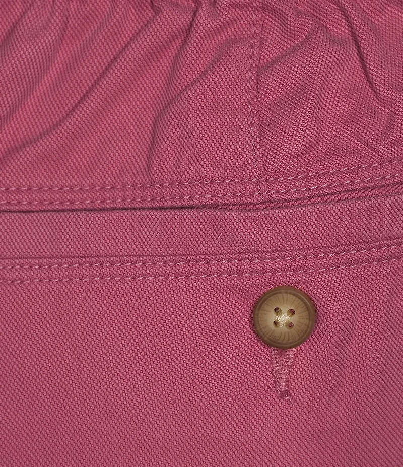 Caribbean Solid Flat Front Drawstring 8#double; Inseam Shorts