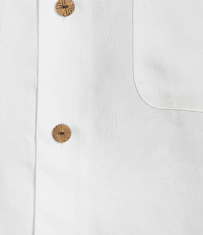 Caribbean Solid Jacquard Short Sleeve Woven Shirt