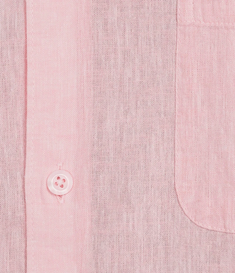 Caribbean Solid Linen Short Sleeve Woven Shirt