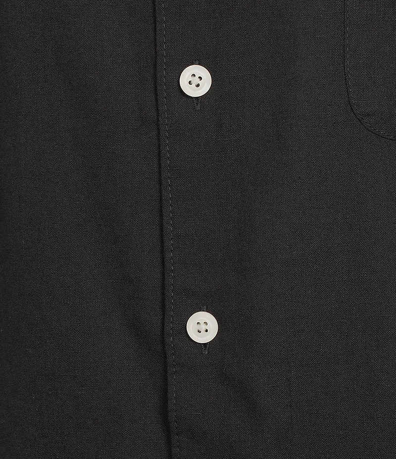 Caribbean Solid Linen Short Sleeve Woven Shirt