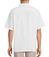 Caribbean Solid Linen Short Sleeve Woven Shirt