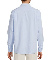 Caribbean Solid Long Sleeve Woven Shirt