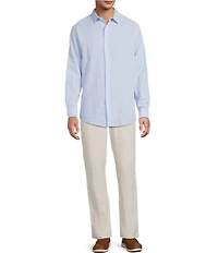 Caribbean Solid Long Sleeve Woven Shirt