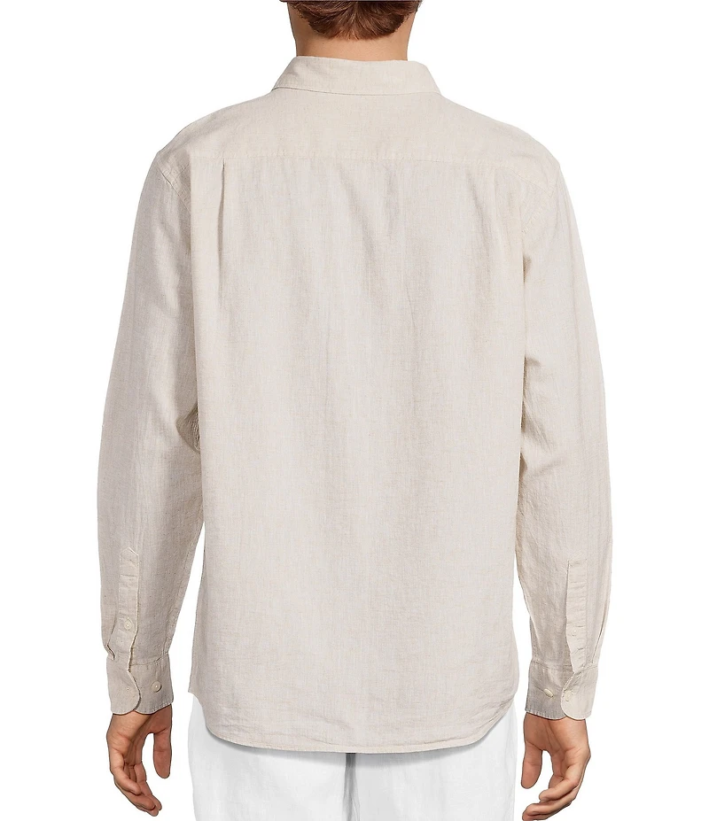 Caribbean Solid Long Sleeve Woven Shirt