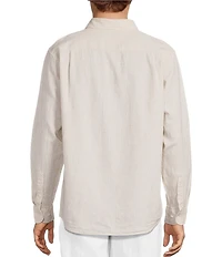 Caribbean Solid Long Sleeve Woven Shirt