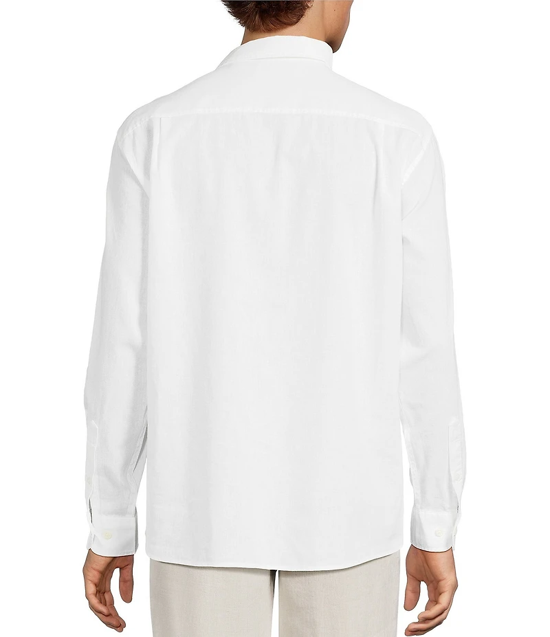 Caribbean Solid Long Sleeve Woven Shirt