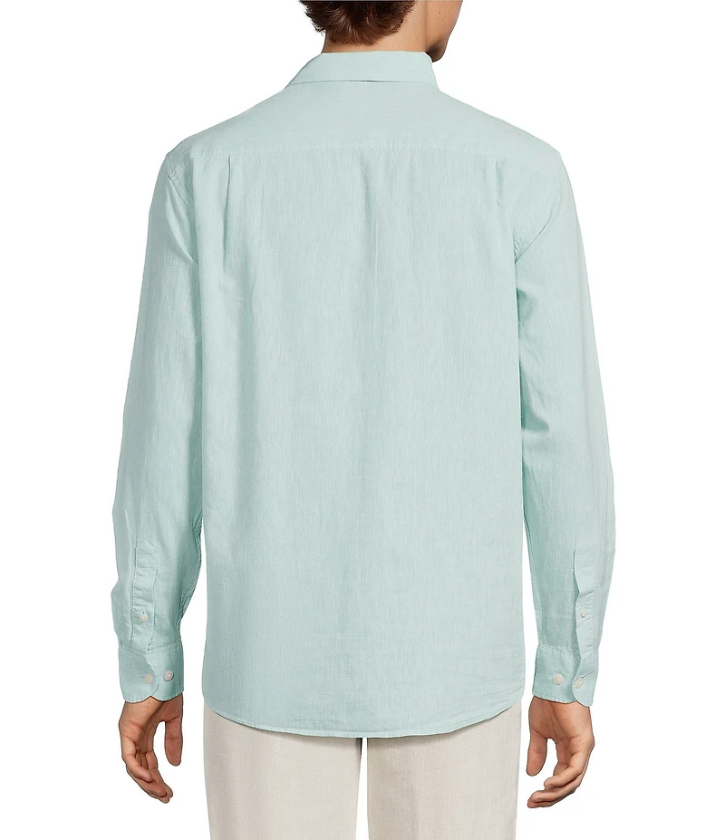 Caribbean Solid Long Sleeve Woven Shirt