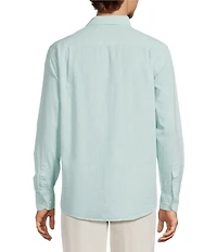 Caribbean Solid Long Sleeve Woven Shirt