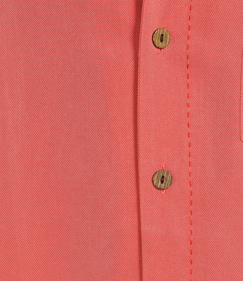 Caribbean Solid Pick Stitch Short Sleeve Woven Camp Shirt