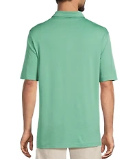 Caribbean Solid Seersucker Short Sleeve Polo Shirt