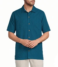 Caribbean Solid Short Sleeve Woven Shirt
