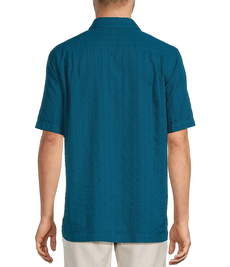 Caribbean Solid Short Sleeve Woven Shirt