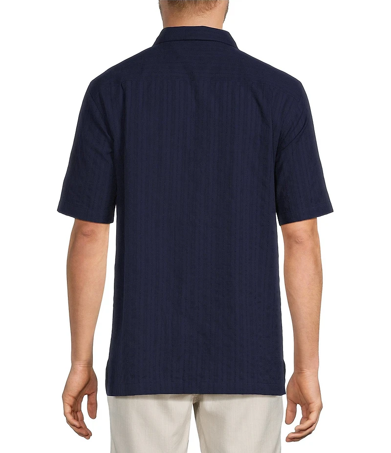 Caribbean Solid Short Sleeve Woven Shirt