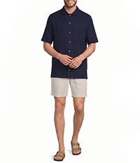 Caribbean Solid Short Sleeve Woven Shirt