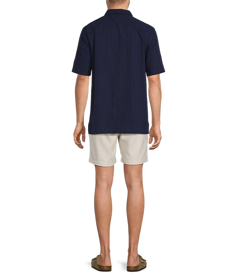 Caribbean Solid Short Sleeve Woven Shirt