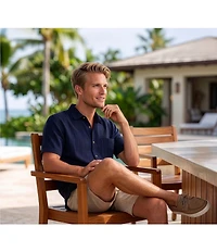 Caribbean Solid Short Sleeve Woven Shirt