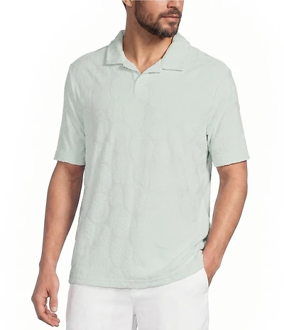 Caribbean Terry Burnout Short Sleeve Polo Shirt