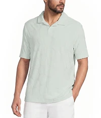 Caribbean Terry Burnout Short Sleeve Polo Shirt