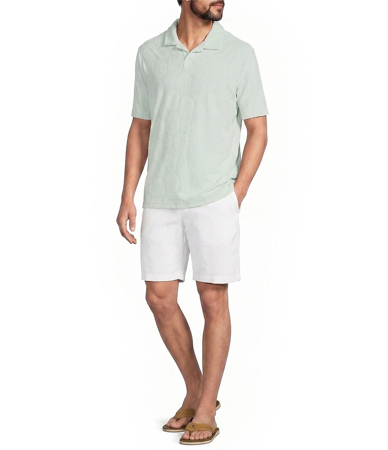 Caribbean Terry Burnout Short Sleeve Polo Shirt
